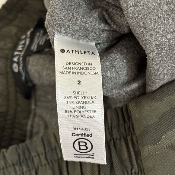 Athleta Brooklyn Camo Textured Lined Jogger in Olive Camo Luxe size 2 - Picture 7 of 13